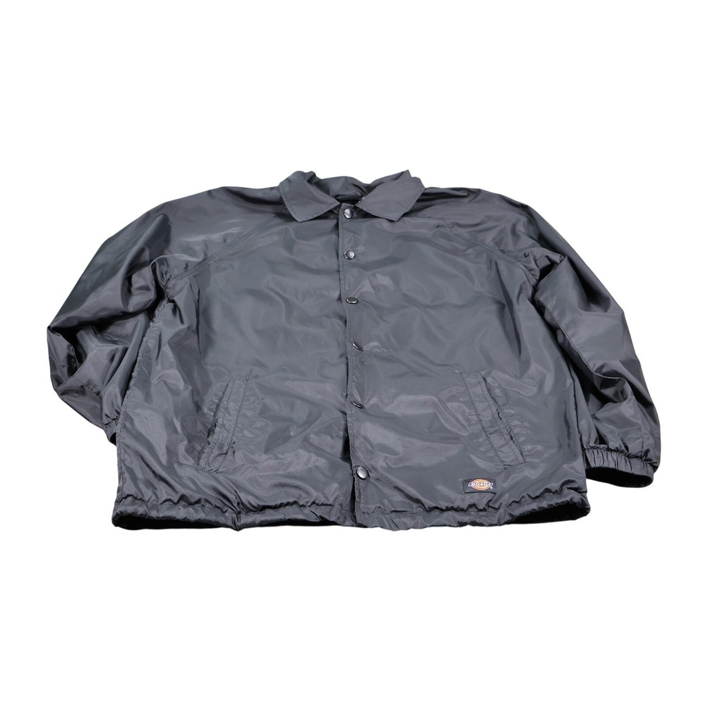 Dickies Jacket Mens S Black Windbreaker Collared Lined Elastic Waist Pockets